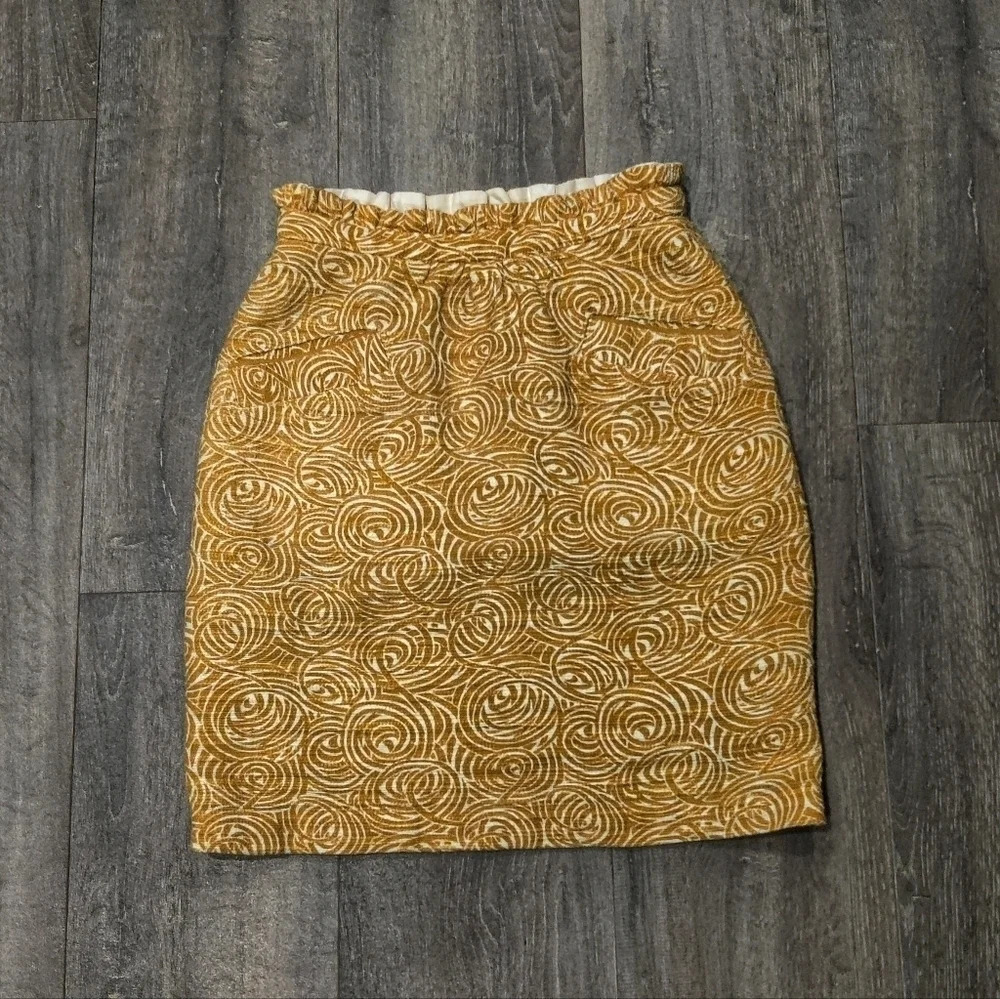 Anthropologie Elevenses Yellow Pencil Skirt